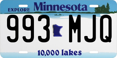 MN license plate 993MJQ