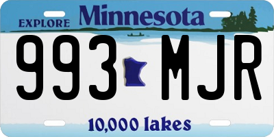 MN license plate 993MJR