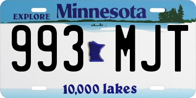 MN license plate 993MJT