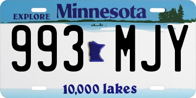 MN license plate 993MJY