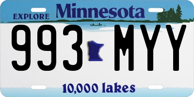 MN license plate 993MYY