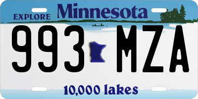 MN license plate 993MZA
