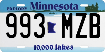 MN license plate 993MZB