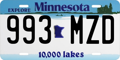 MN license plate 993MZD