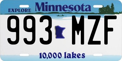 MN license plate 993MZF