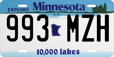 MN license plate 993MZH