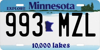 MN license plate 993MZL