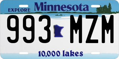 MN license plate 993MZM