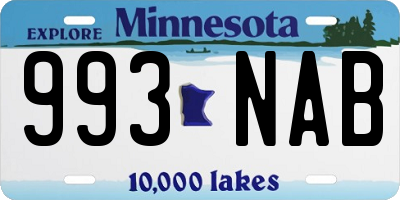 MN license plate 993NAB