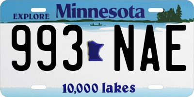 MN license plate 993NAE