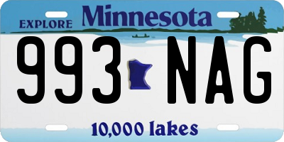 MN license plate 993NAG