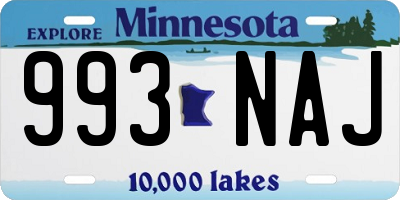 MN license plate 993NAJ