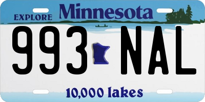 MN license plate 993NAL