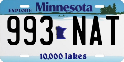MN license plate 993NAT