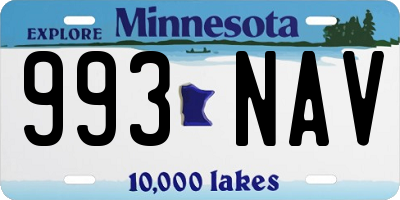 MN license plate 993NAV