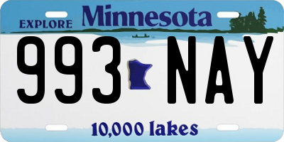 MN license plate 993NAY