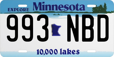 MN license plate 993NBD