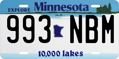 MN license plate 993NBM