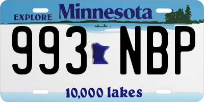 MN license plate 993NBP