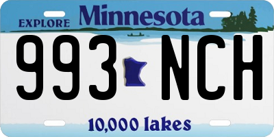 MN license plate 993NCH
