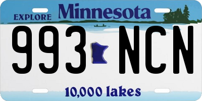 MN license plate 993NCN
