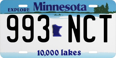 MN license plate 993NCT