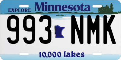 MN license plate 993NMK