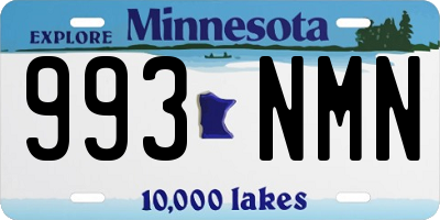 MN license plate 993NMN
