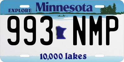 MN license plate 993NMP