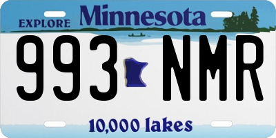 MN license plate 993NMR