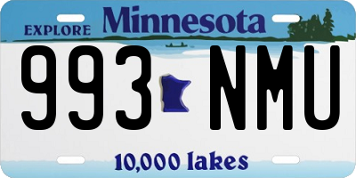 MN license plate 993NMU