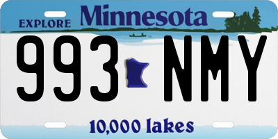 MN license plate 993NMY