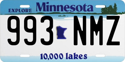 MN license plate 993NMZ