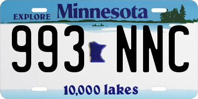 MN license plate 993NNC