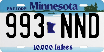 MN license plate 993NND