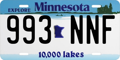 MN license plate 993NNF