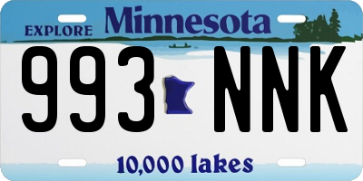 MN license plate 993NNK
