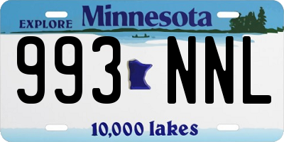 MN license plate 993NNL