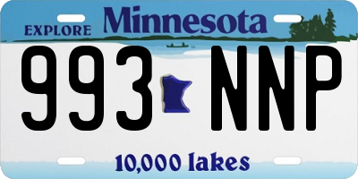 MN license plate 993NNP