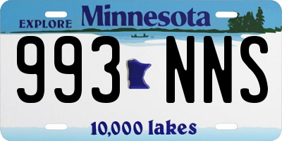 MN license plate 993NNS