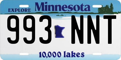 MN license plate 993NNT