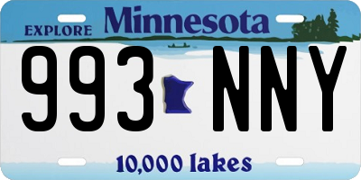 MN license plate 993NNY