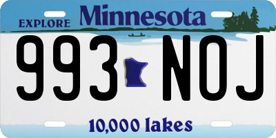 MN license plate 993NOJ