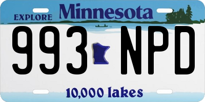 MN license plate 993NPD