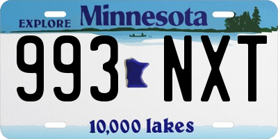 MN license plate 993NXT