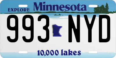 MN license plate 993NYD