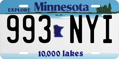 MN license plate 993NYI