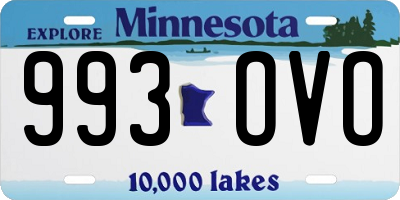 MN license plate 993OVO