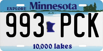 MN license plate 993PCK