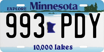 MN license plate 993PDY